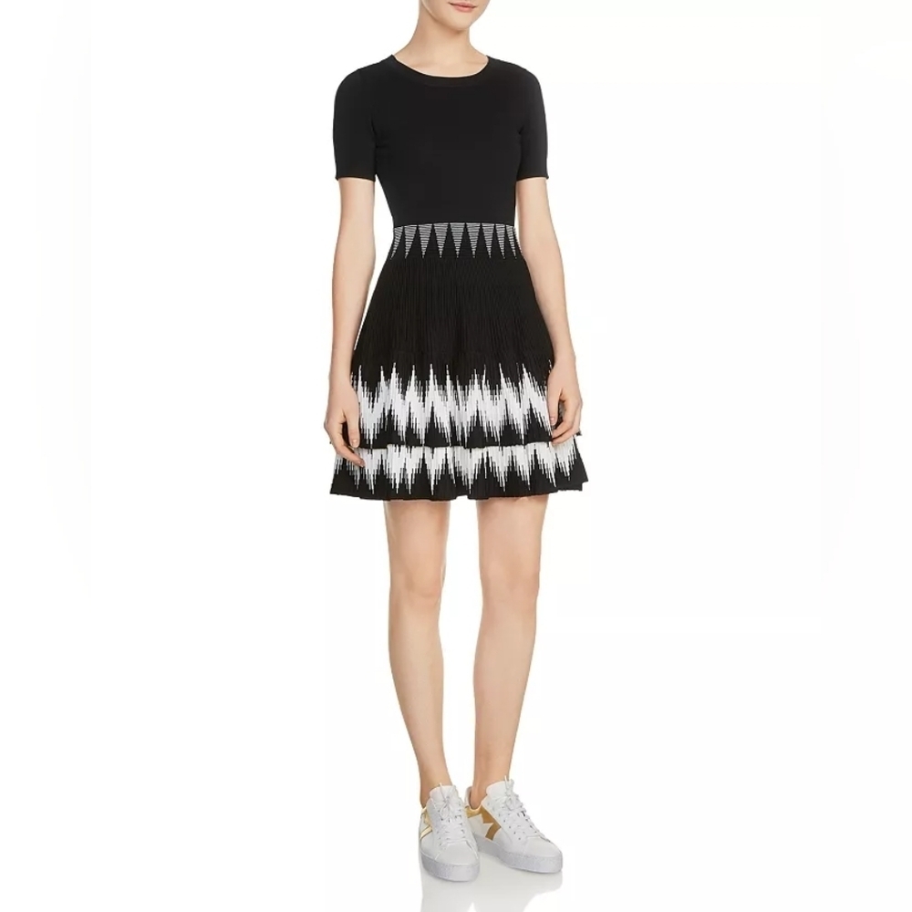 Maje Ralia Knit Skater Dress